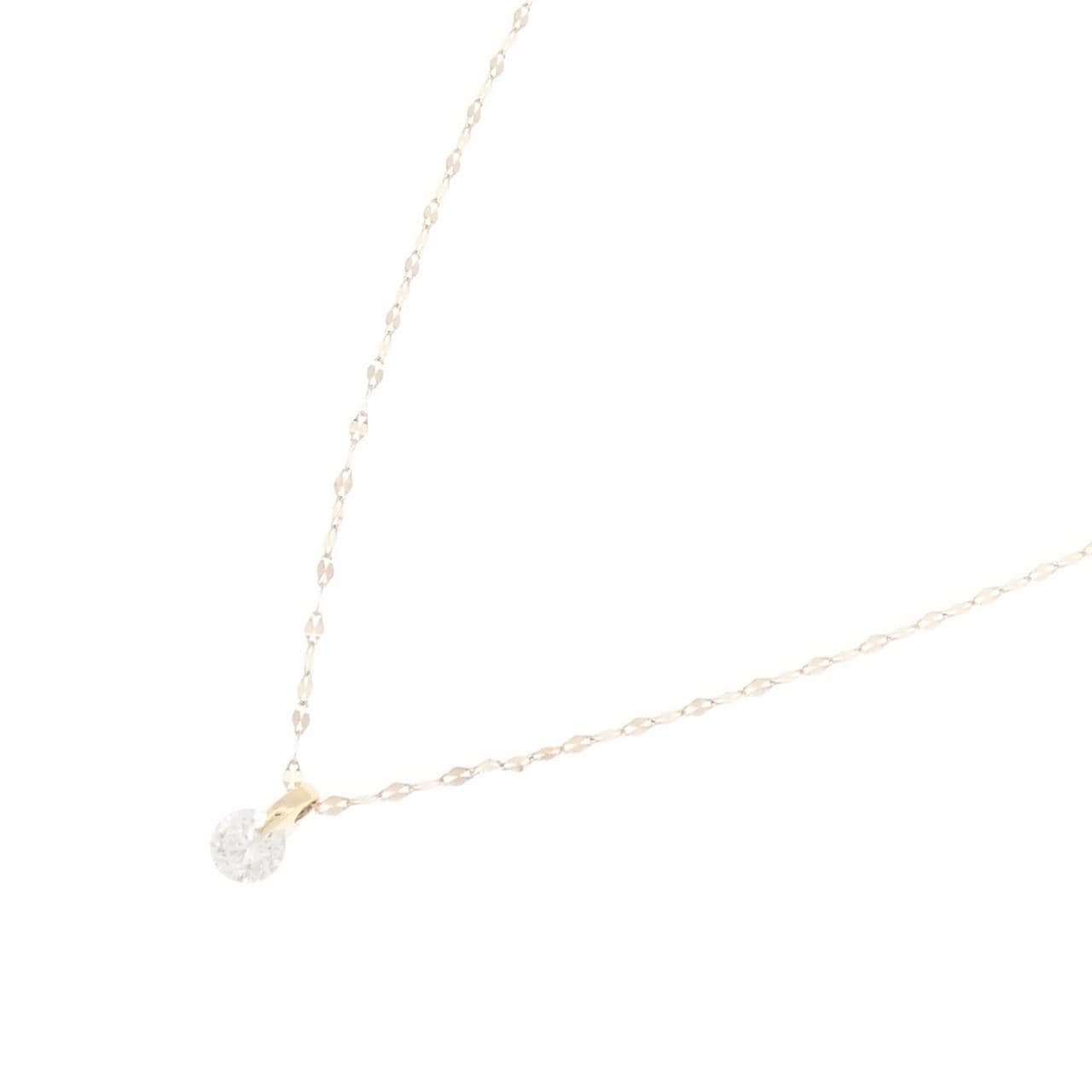 K18YG ソリティア ダイヤモンド ネックレス 0.31CT