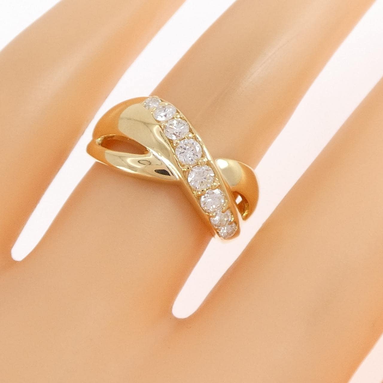 K18YG ダイヤモンド リング 0.41CT