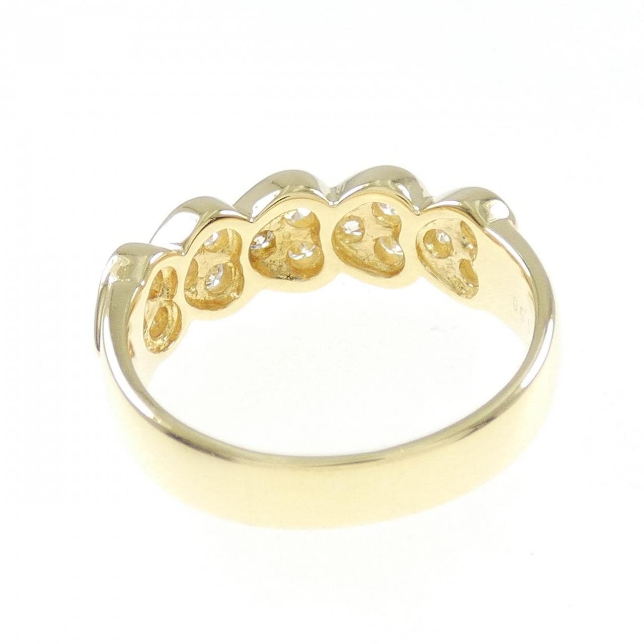 K18YG ハート ダイヤモンド リング 0.50CT