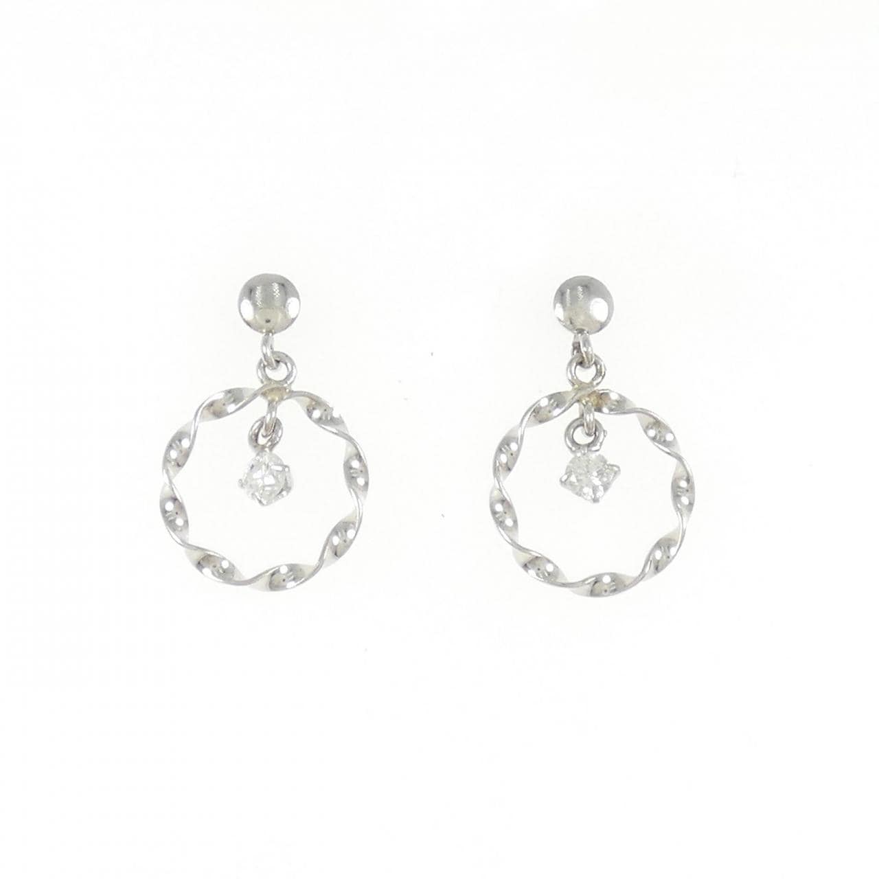 PT900 ダイヤモンド ピアス