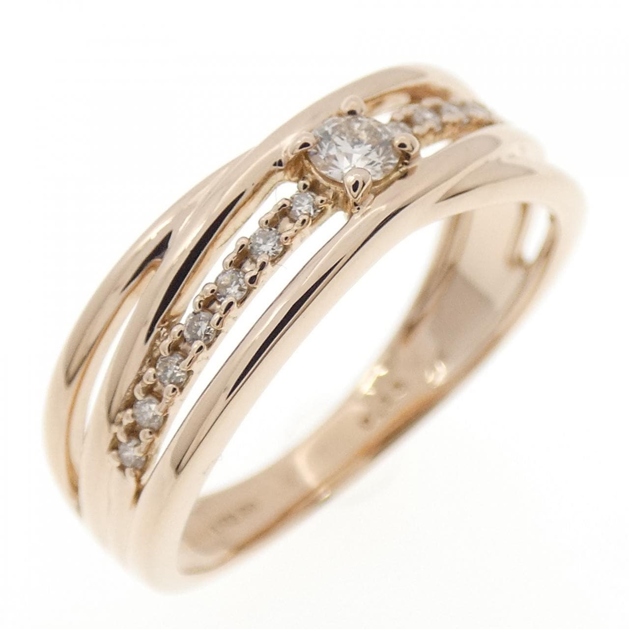 K18PG ダイヤモンド リング 0.13CT