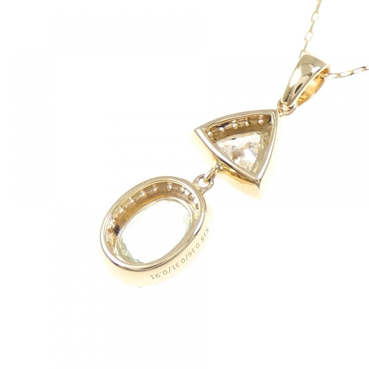 【新品】K18YG トルマリン ネックレス 0.91CT