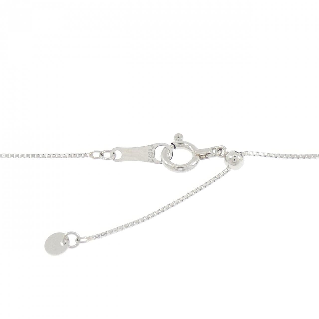 【新品】PT900/PT850 フラワー ダイヤモンド ネックレス 0.23CT