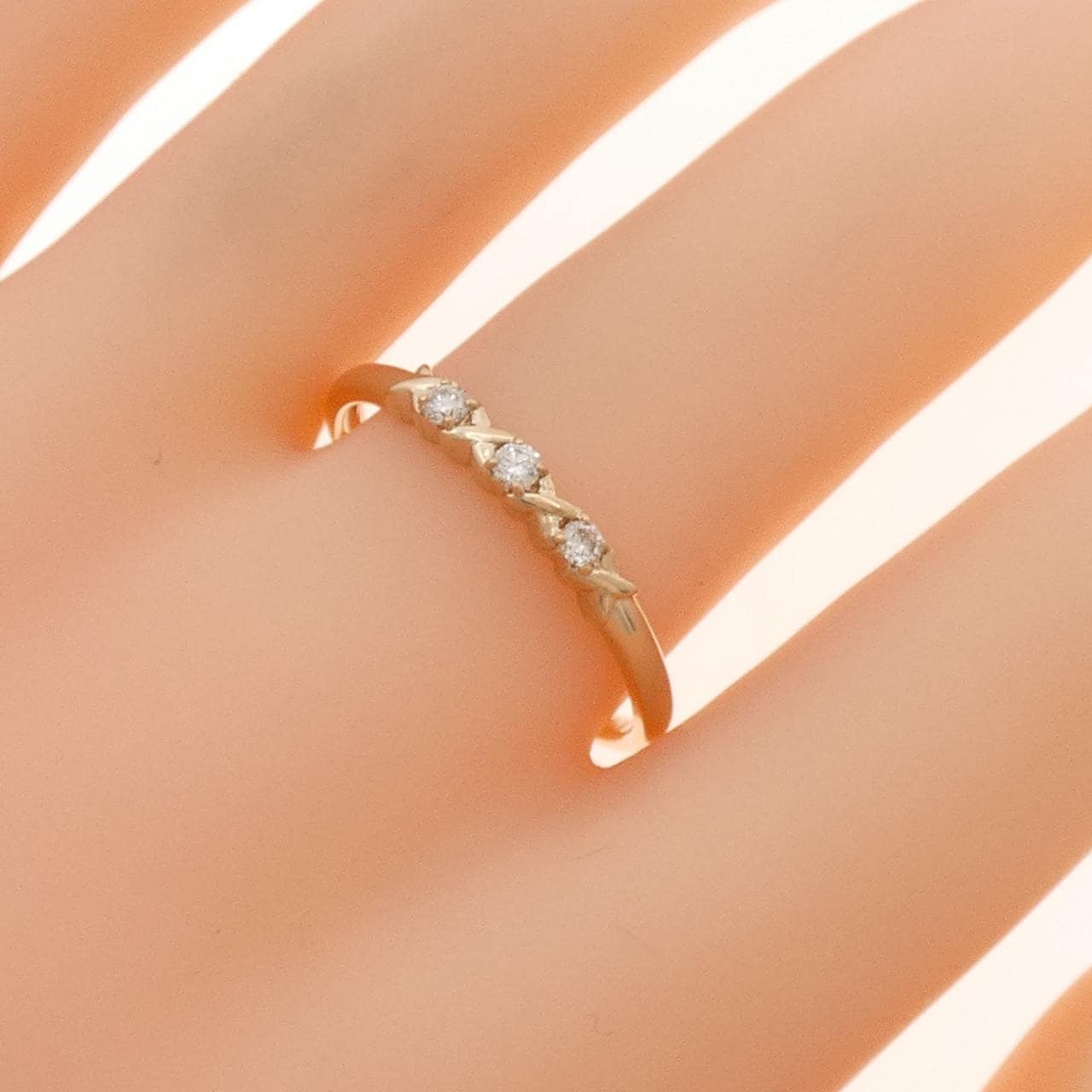 K18PG ダイヤモンド リング 0.10CT