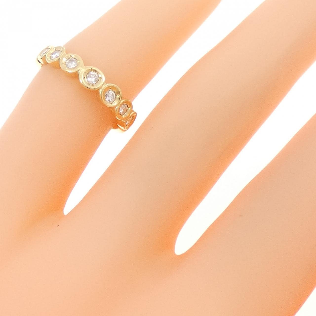 K18YG ダイヤモンド ピンキー リング 0.12CT