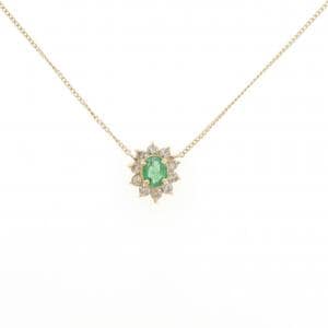 K18YG エメラルド ネックレス 0.29CT