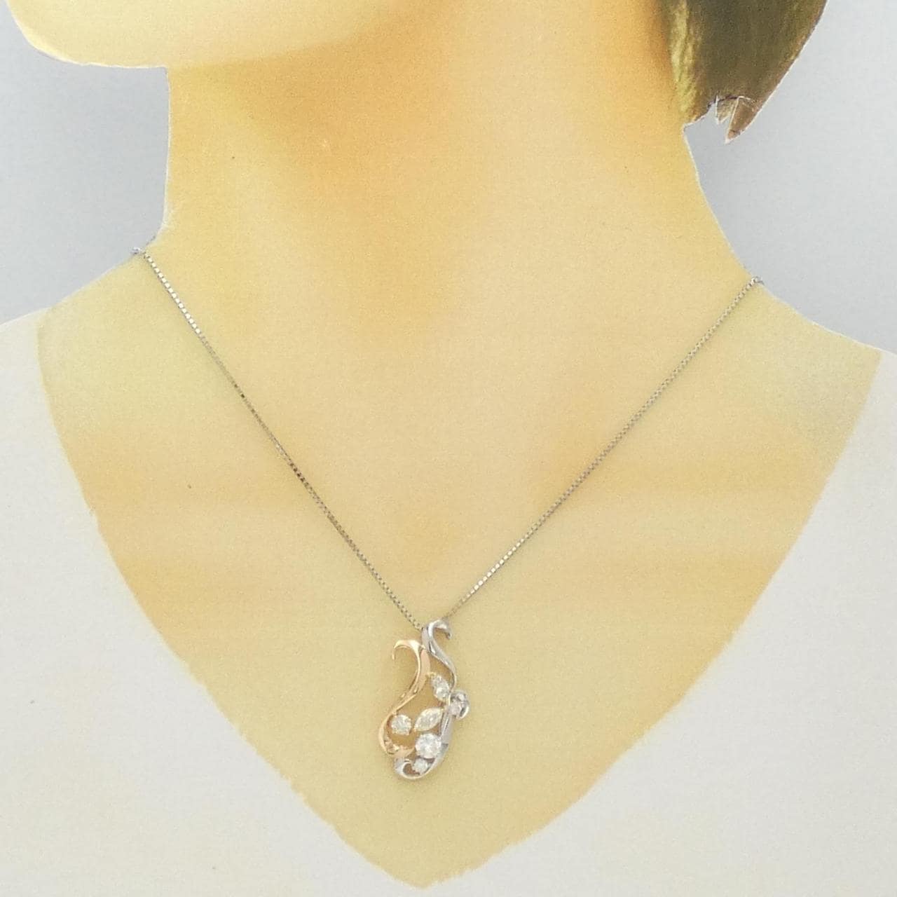 PT/K18PG/K18 Diamond necklace 1.314CT
