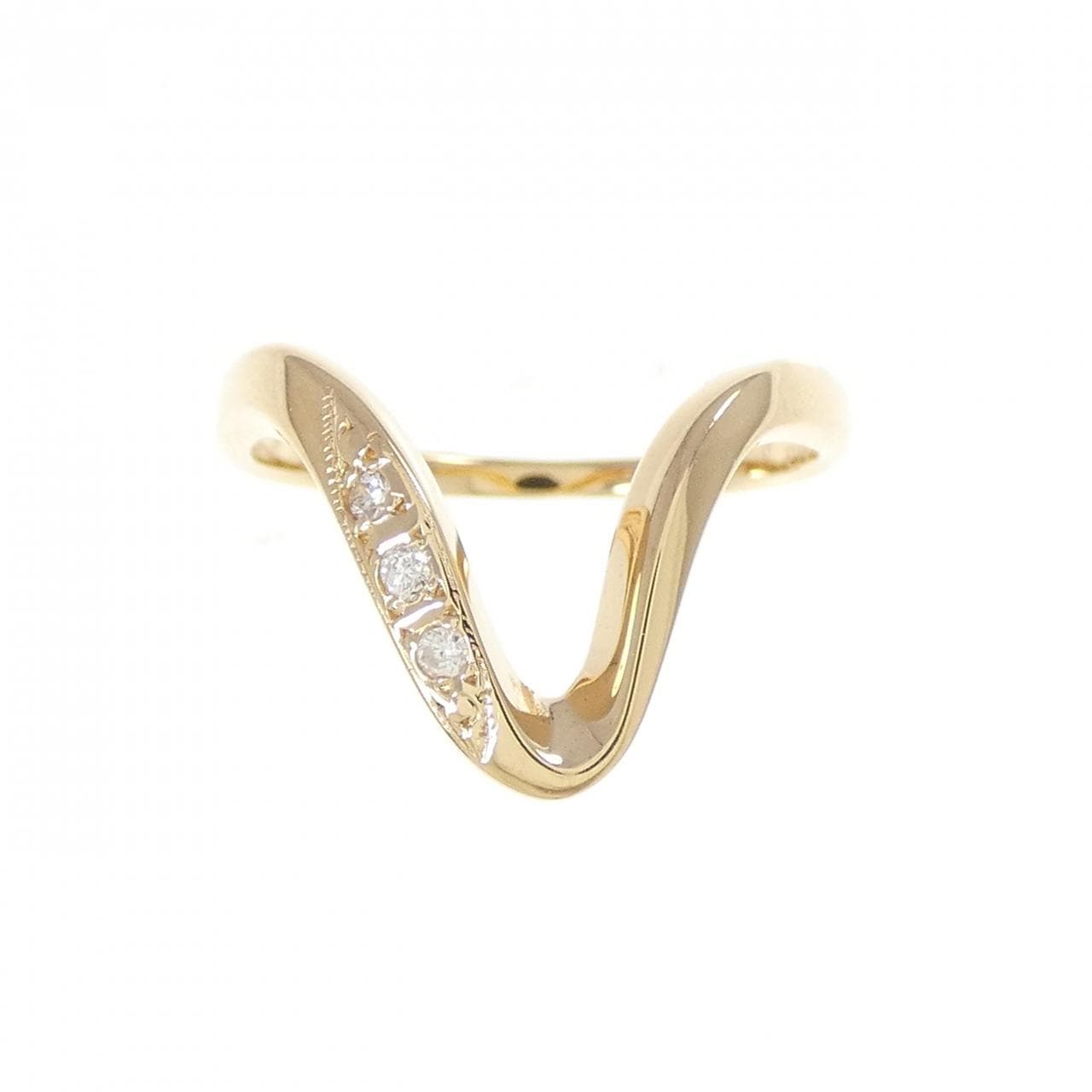 K18YG ダイヤモンド リング