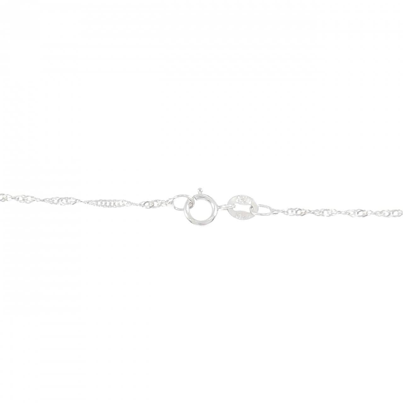 K18WG/750WG キュービック ネックレス 0.31CT