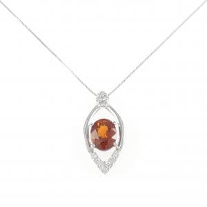 K18WG ガーネット ネックレス 2.76CT