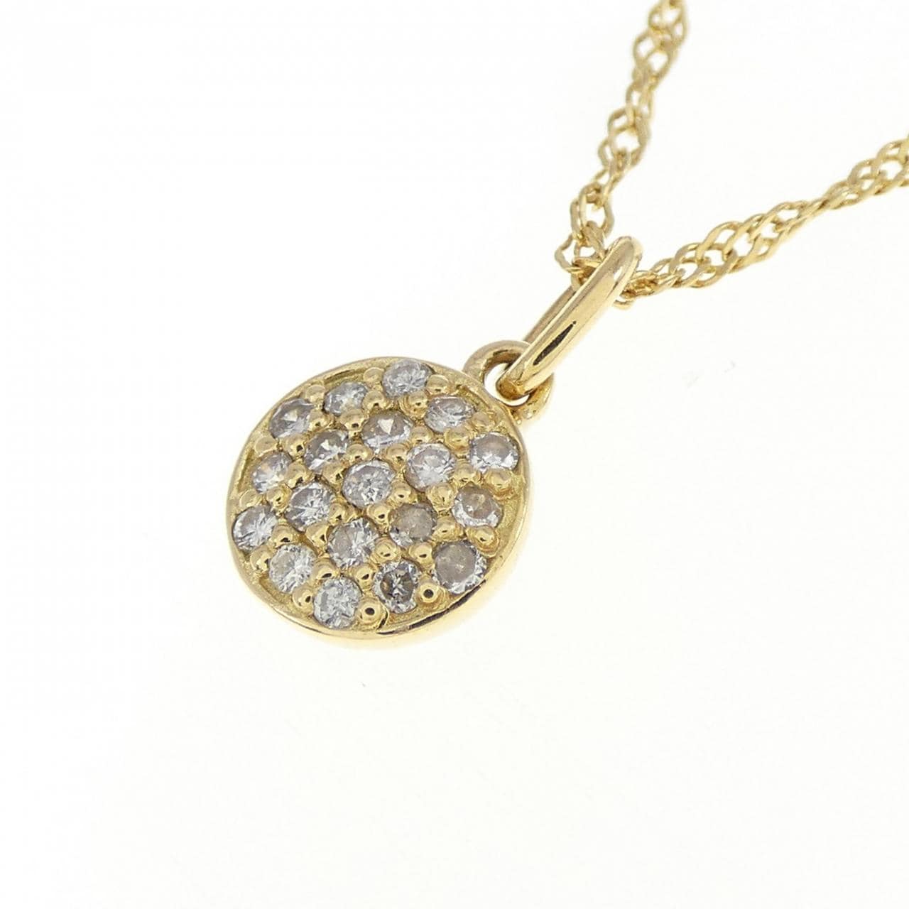 K18YG ダイヤモンド ネックレス 0.12CT