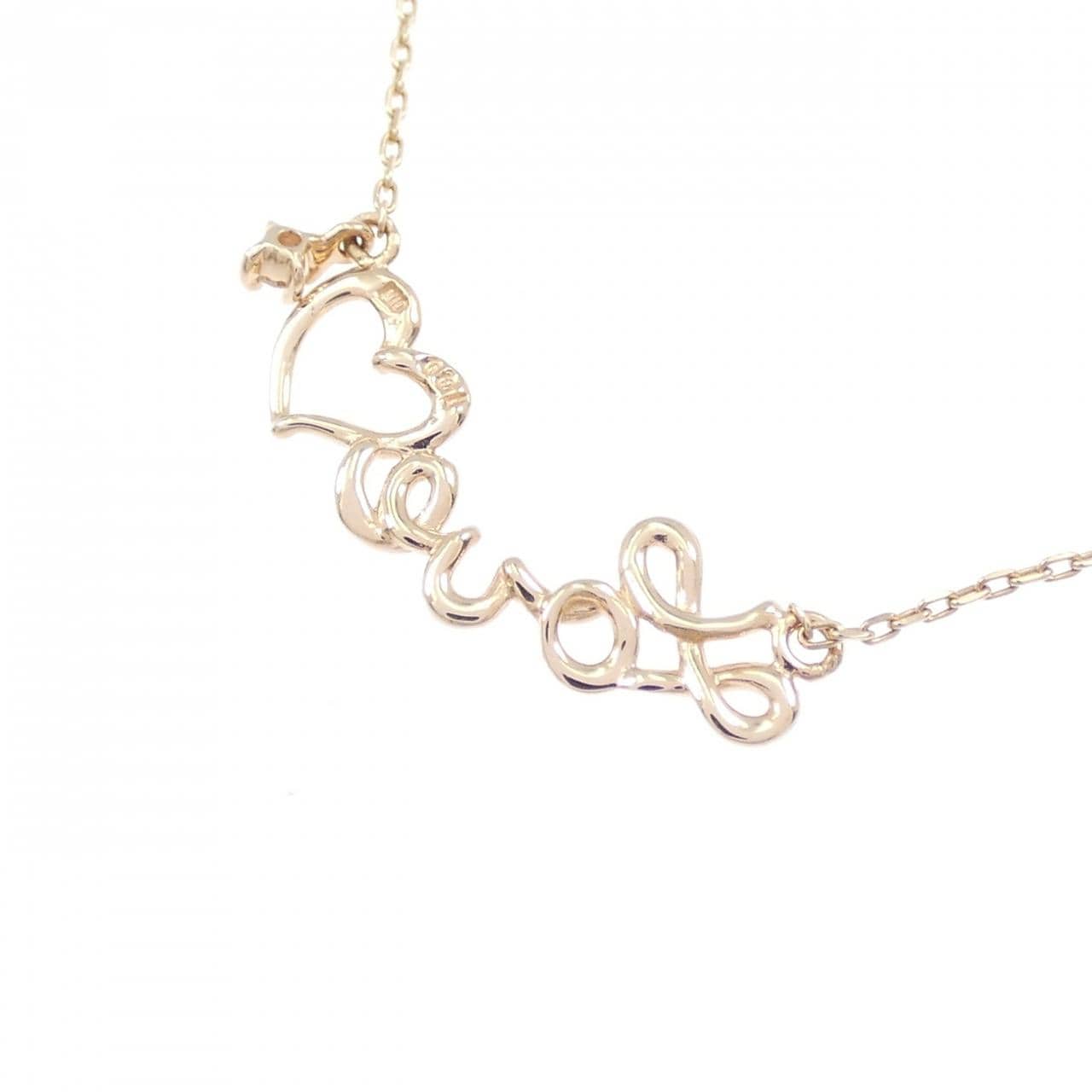 サマンサティアラ ハート ダイヤモンド ネックレス 0.01CT