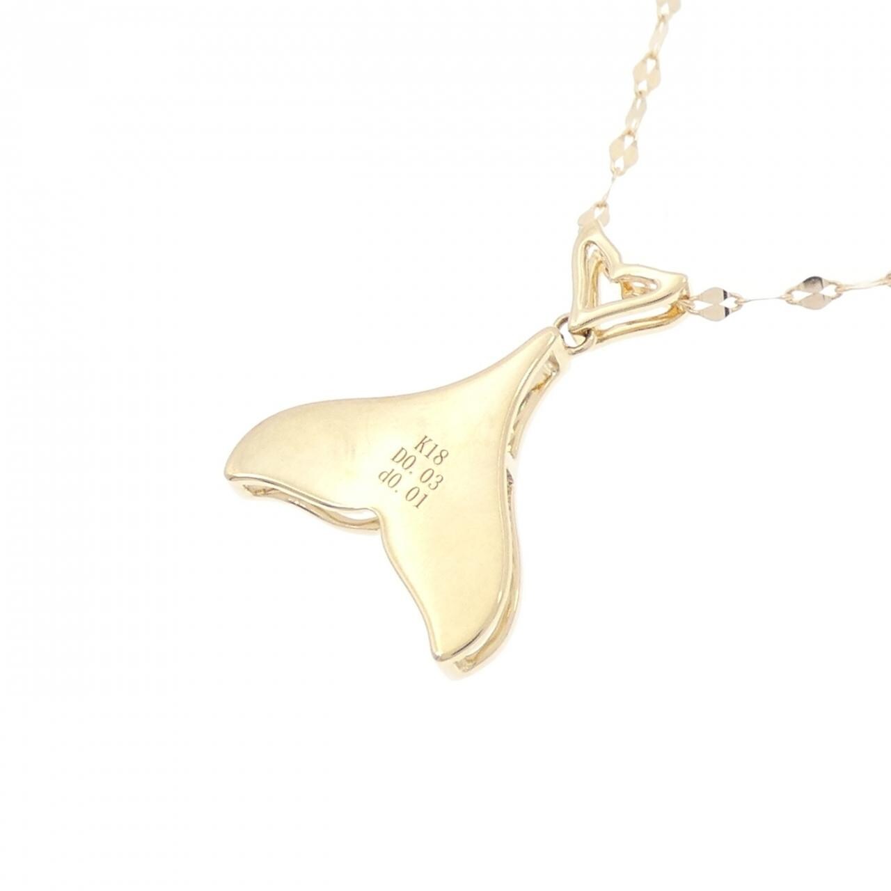 【新品】K18YG ダイヤモンド ネックレス 0.03CT