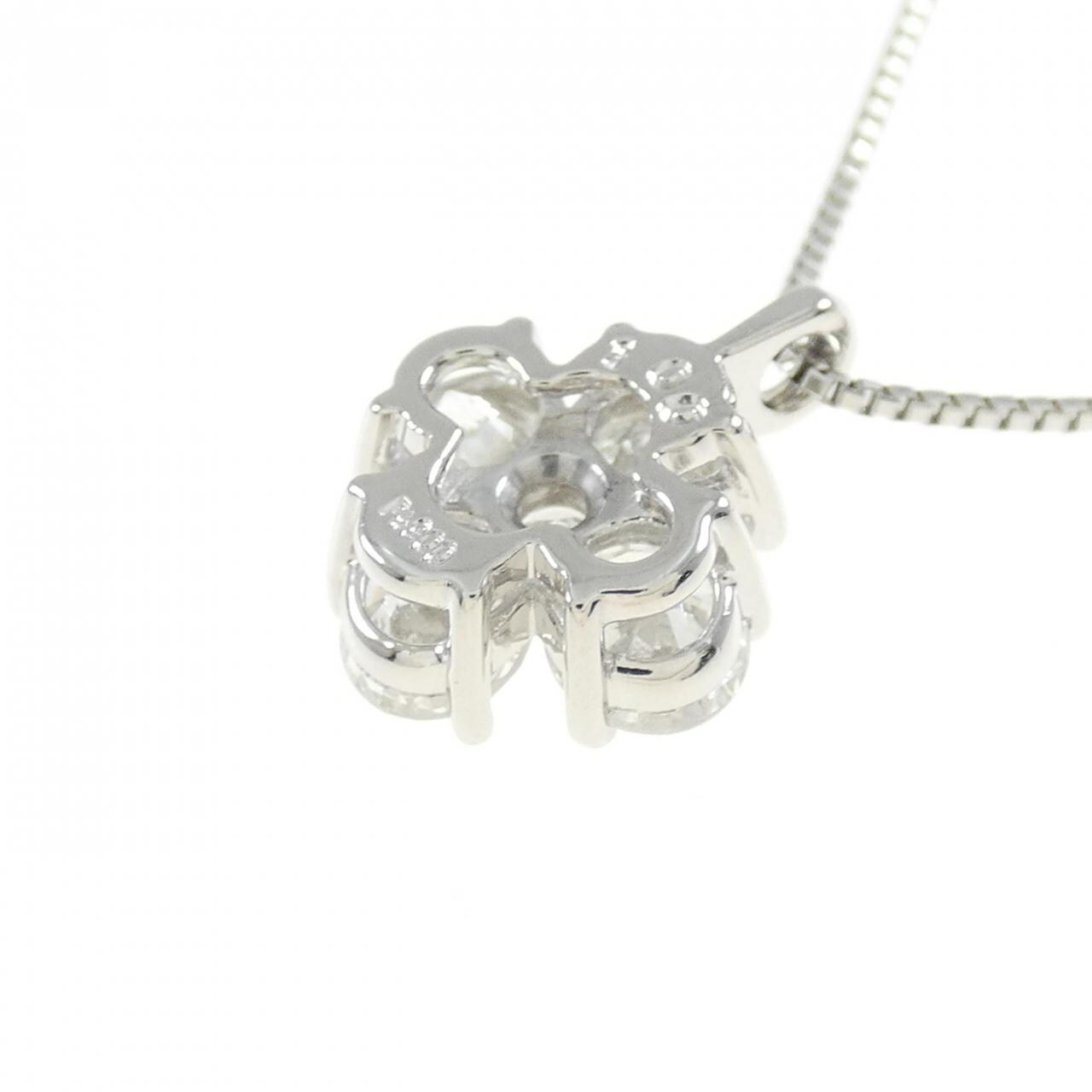 PT900/PT850 フラワー ダイヤモンド ネックレス 1.00CT