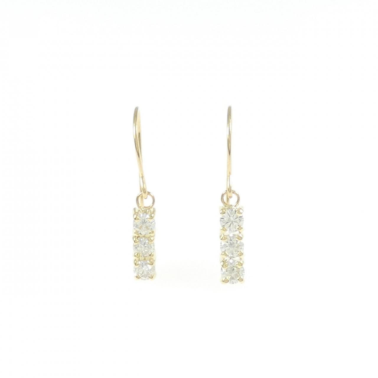 K18YG ダイヤモンド ピアス