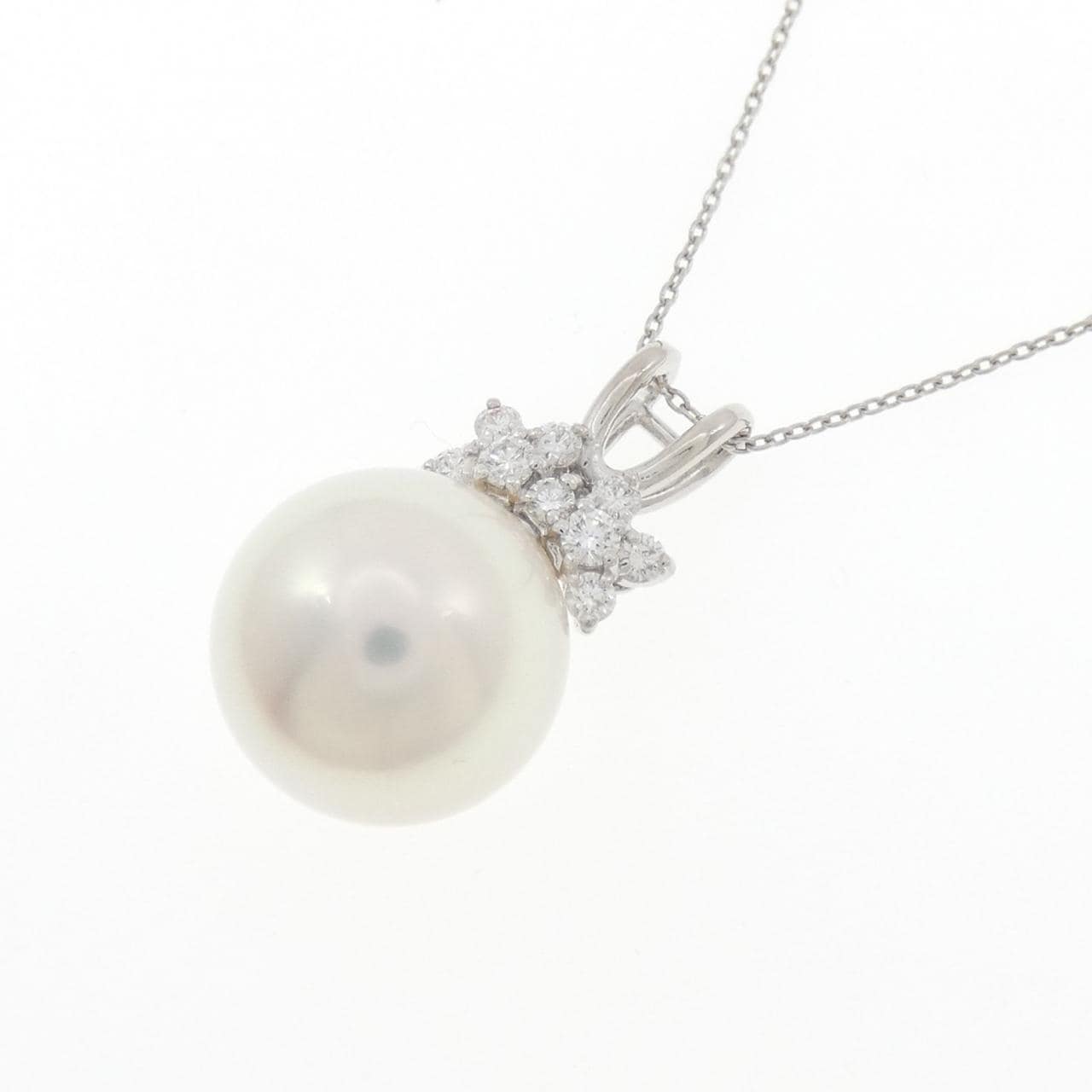 PT900/PT850 白蝶パール ネックレス 13.5mm