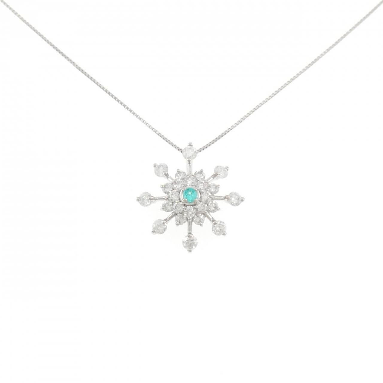 PT900/PT850 パライバトルマリン ネックレス 0.04CT