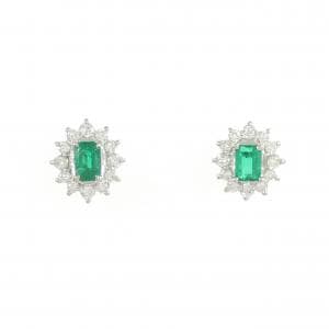 PT900 エメラルド ピアス 0.62CT