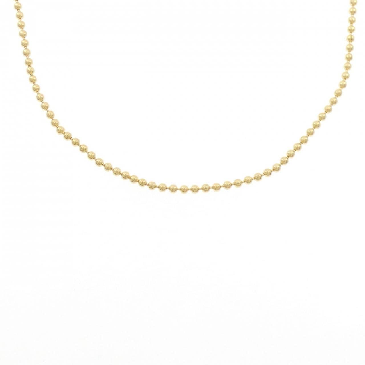 K18YG ボール チェーンネックレス