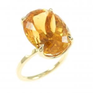 K18YG シトリン リング 8.81CT