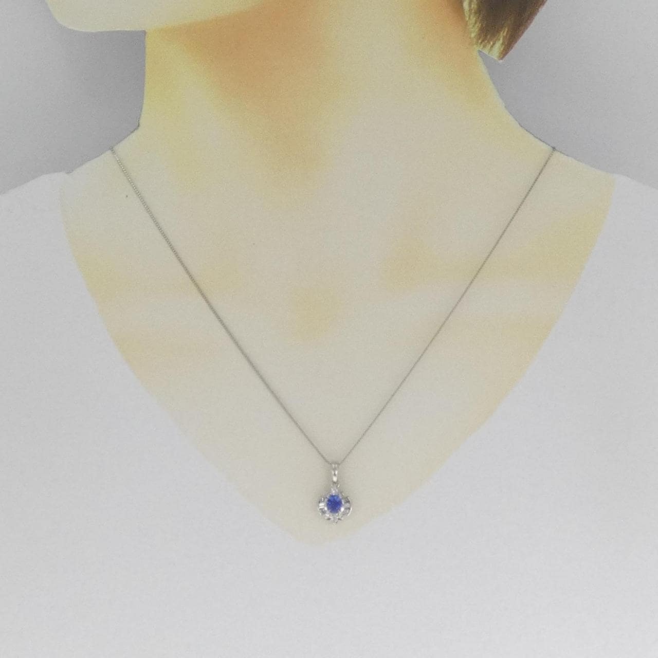 PT850 サファイヤ ネックレス 0.63CT