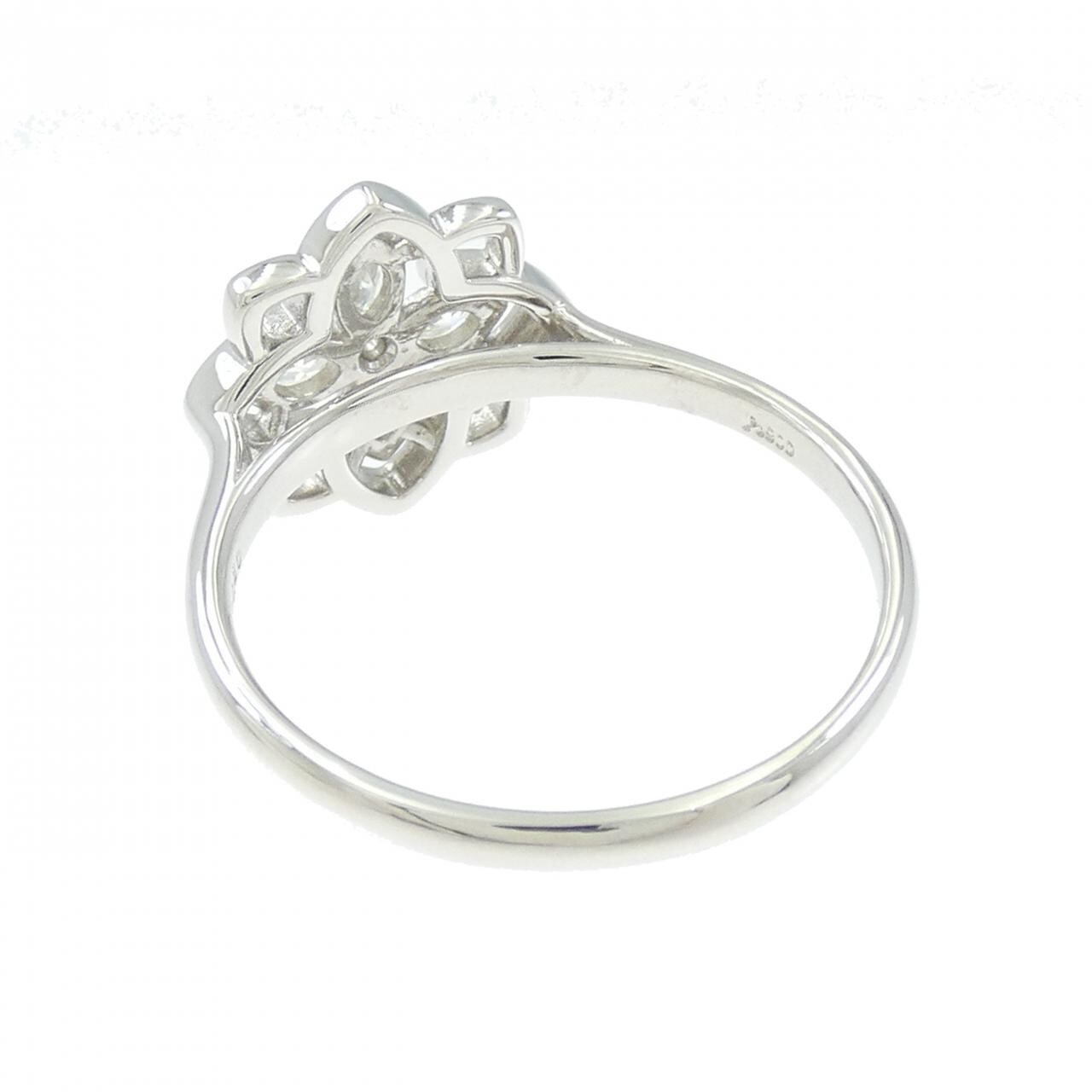 【新品】PT900 フラワー ダイヤモンド リング 0.20CT