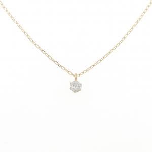 K18YG ソリティア ダイヤモンド ネックレス 0.15CT
