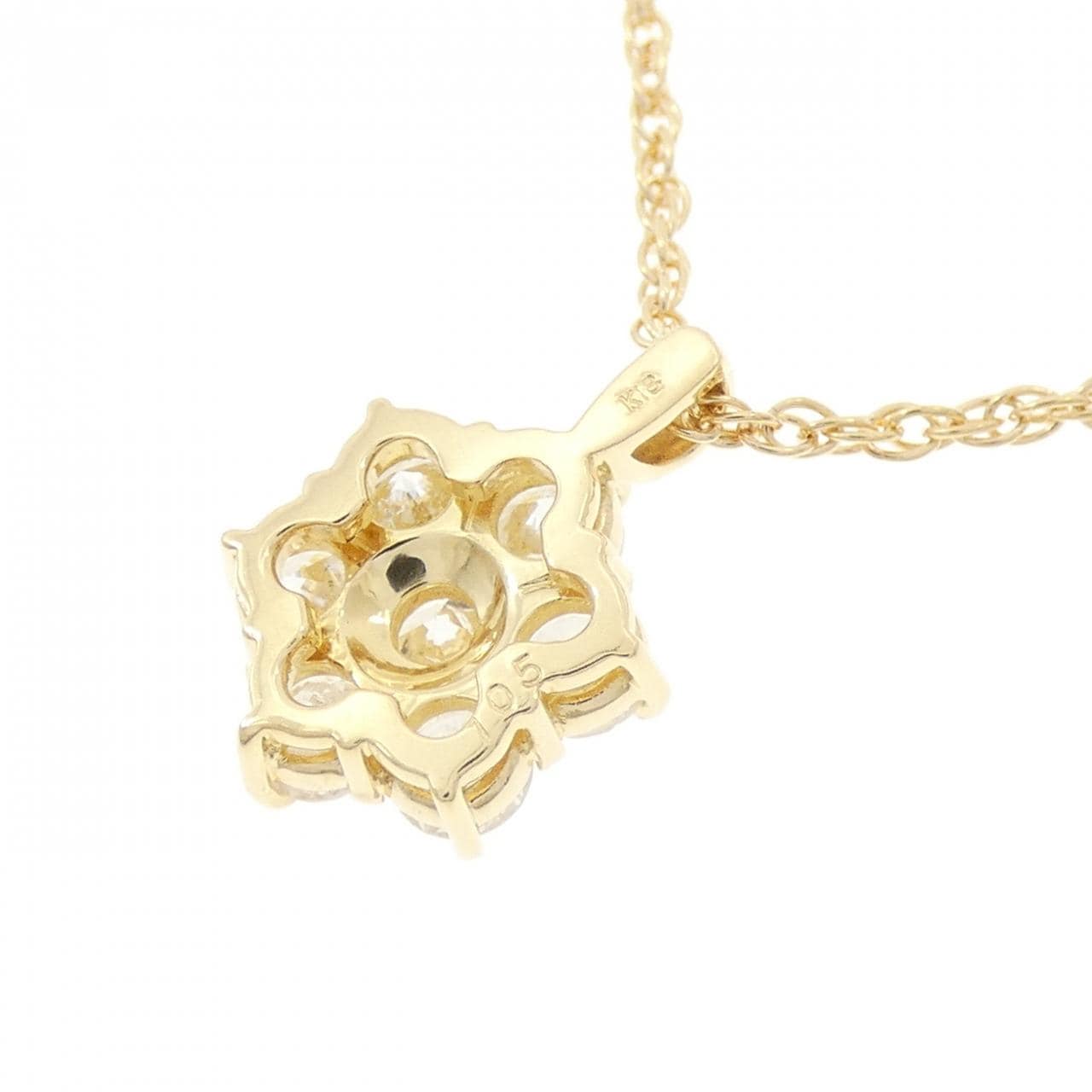 K18YG flower Diamond necklace 1.05CT