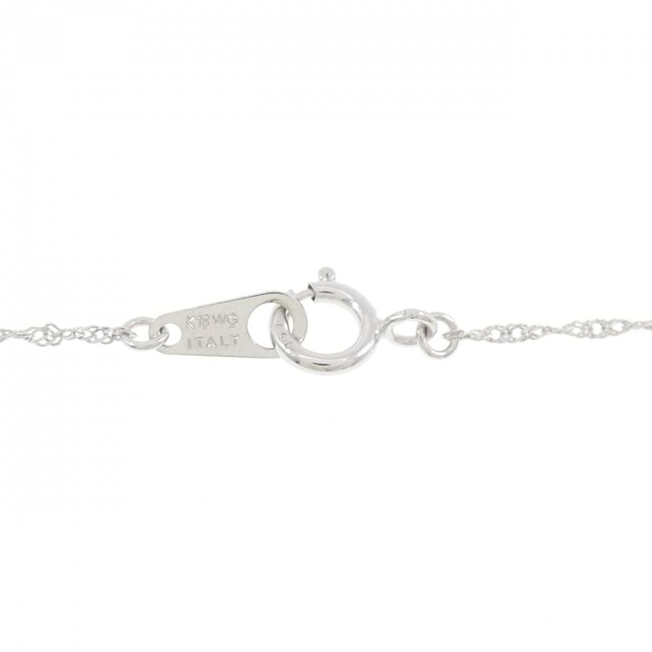 K18WG ダイヤモンド ネックレス 0.1CT