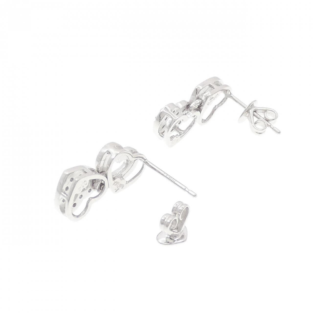 ポンテヴェキオ ハート ダイヤモンド ピアス 0.28CT