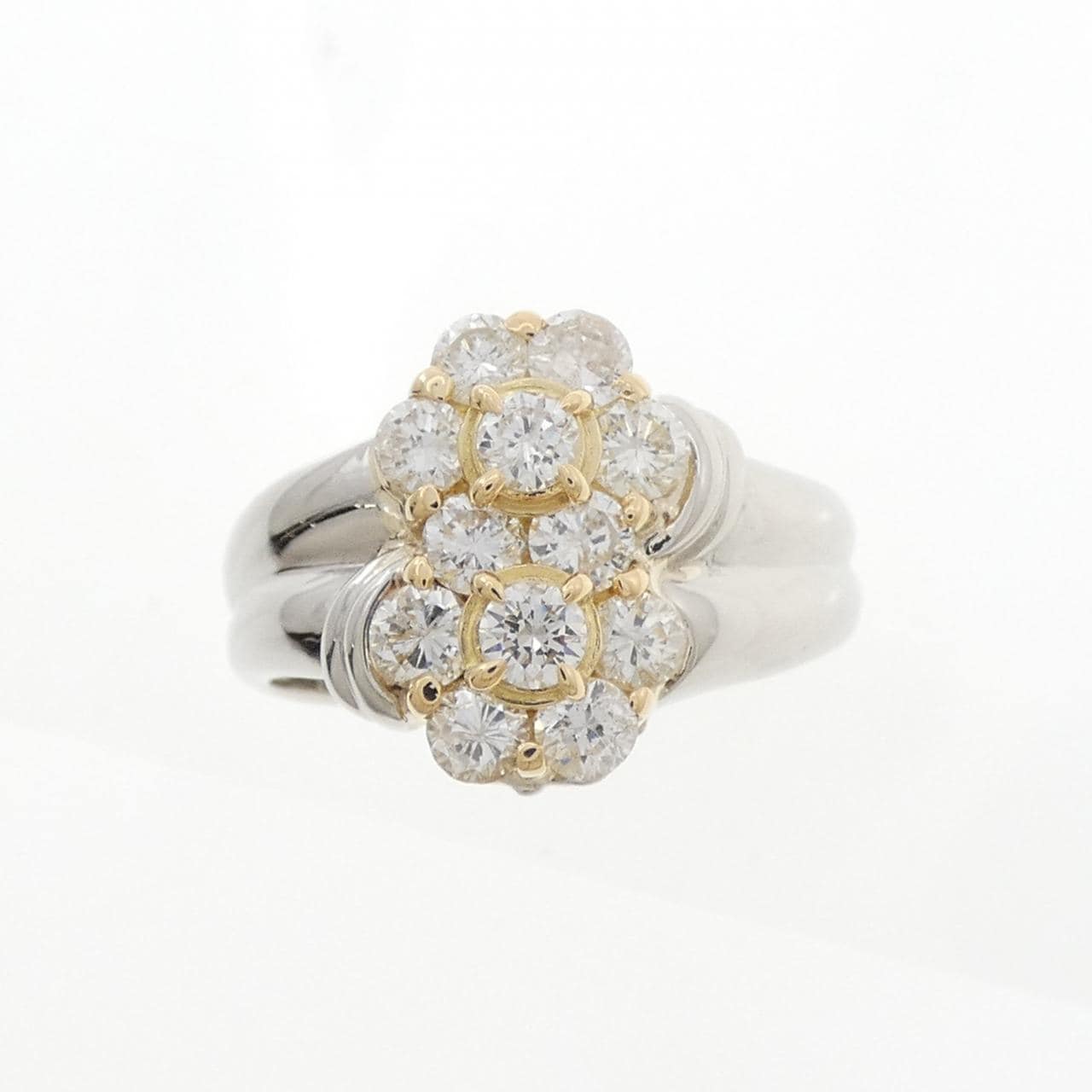 K18YG/PT900 ダイヤモンド リング 1.00CT