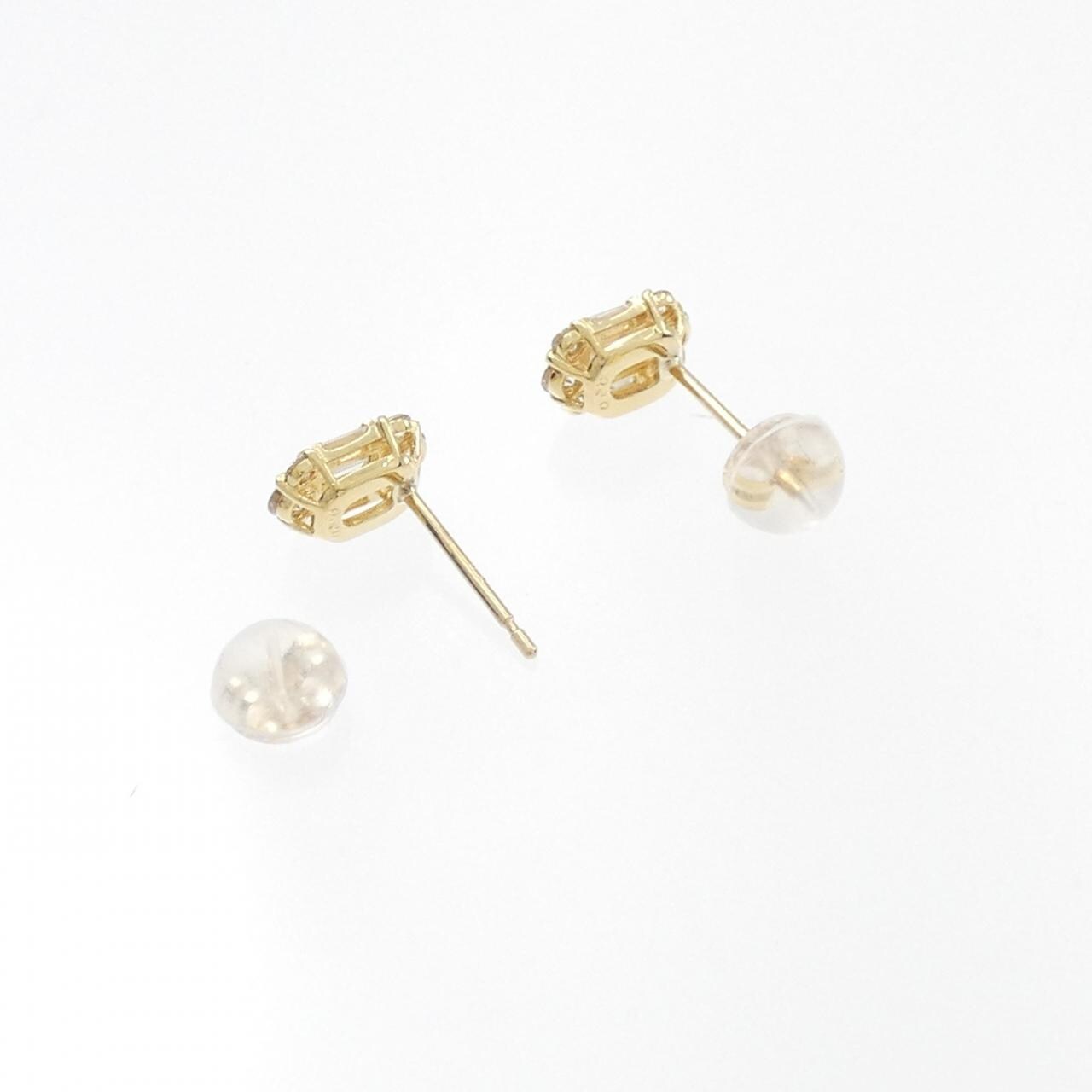 【新品】K18YG ダイヤモンド ピアス 0.40CT