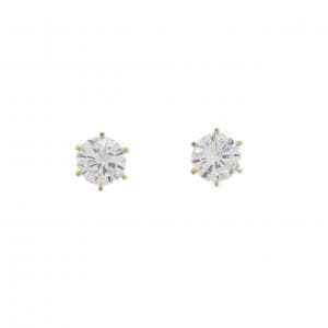 【リメイク】K18YG/ST ダイヤモンド ピアス 1.044CT 1.052CT F-G SI1-2 Good