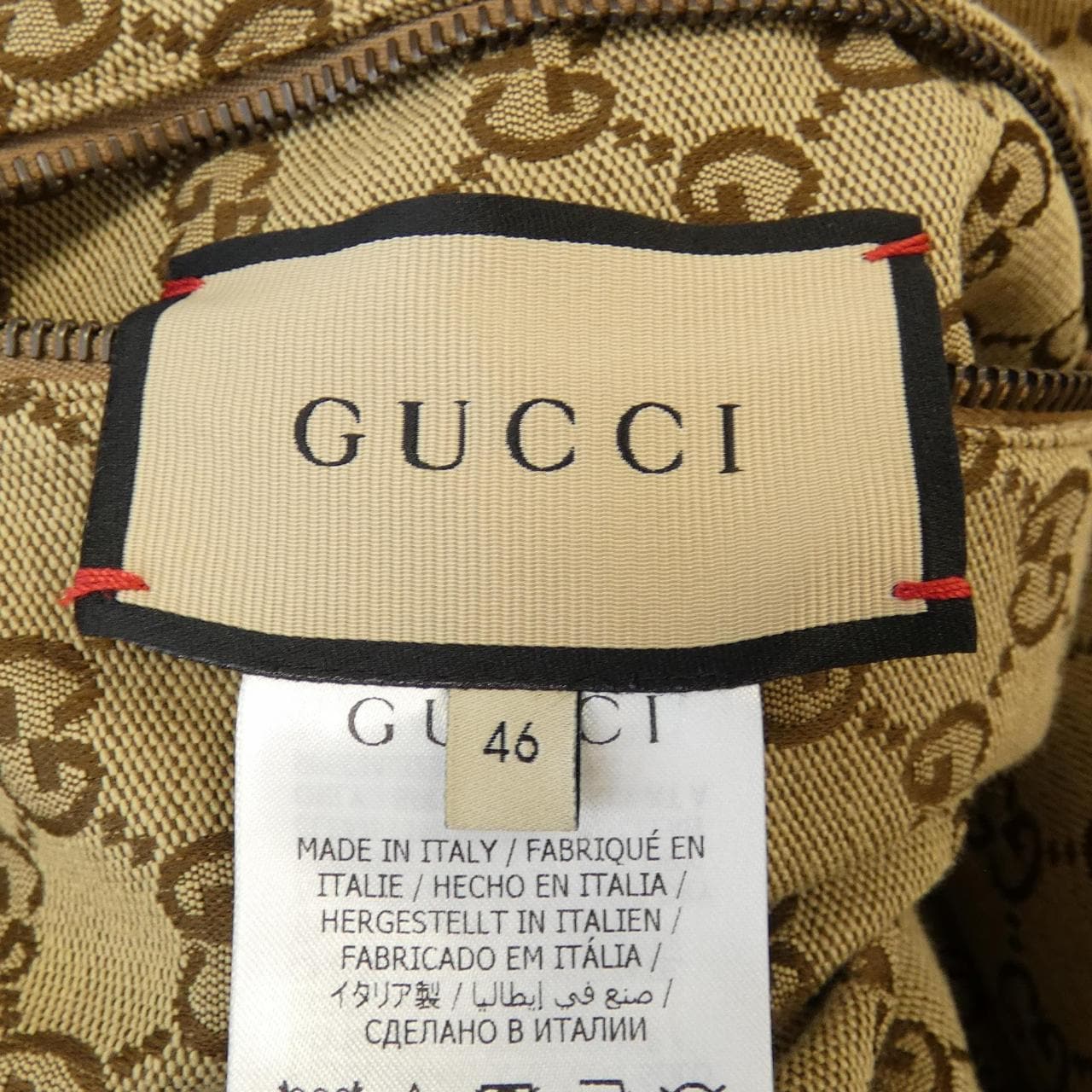 グッチ GUCCI レザー&GGキャンバス リバーシブルジャケット 717009 Z8A57 ブルゾン
