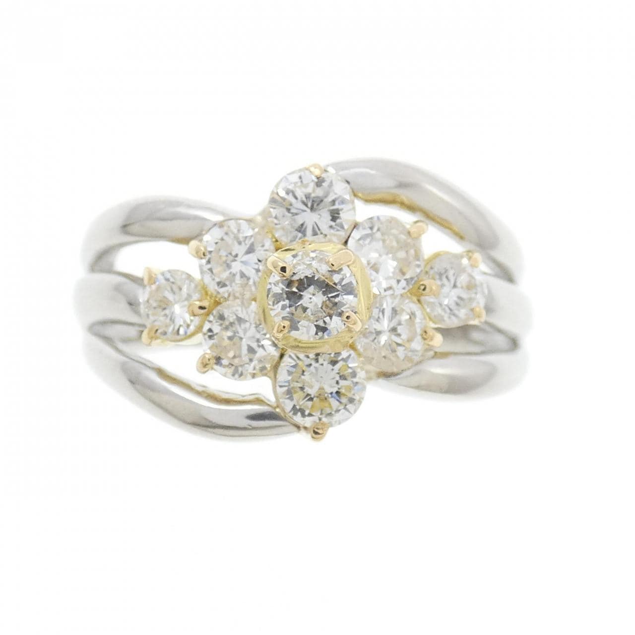 PT900/K18YG ダイヤモンド リング 1.00CT