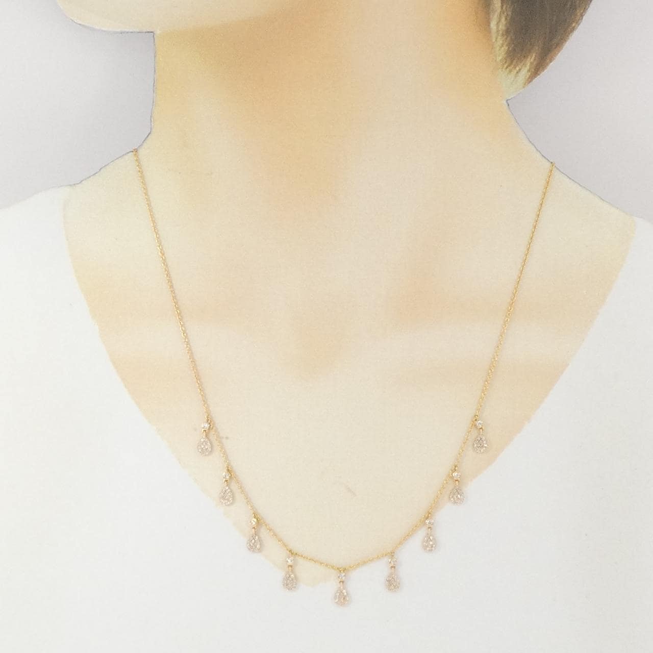 585YG/585PG ダイヤモンド ネックレス