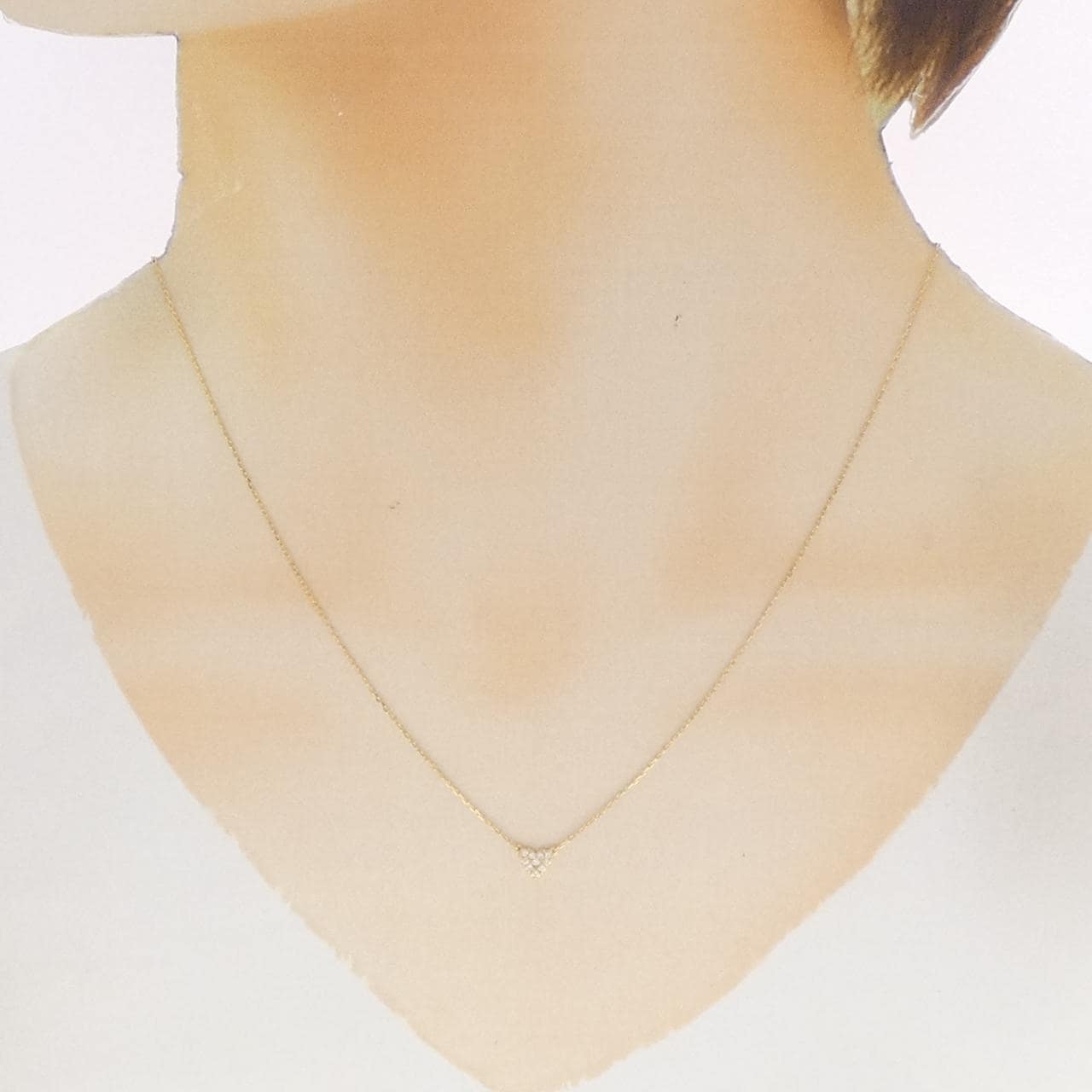 アーカー ハートパヴェ ネックレス 0.05CT