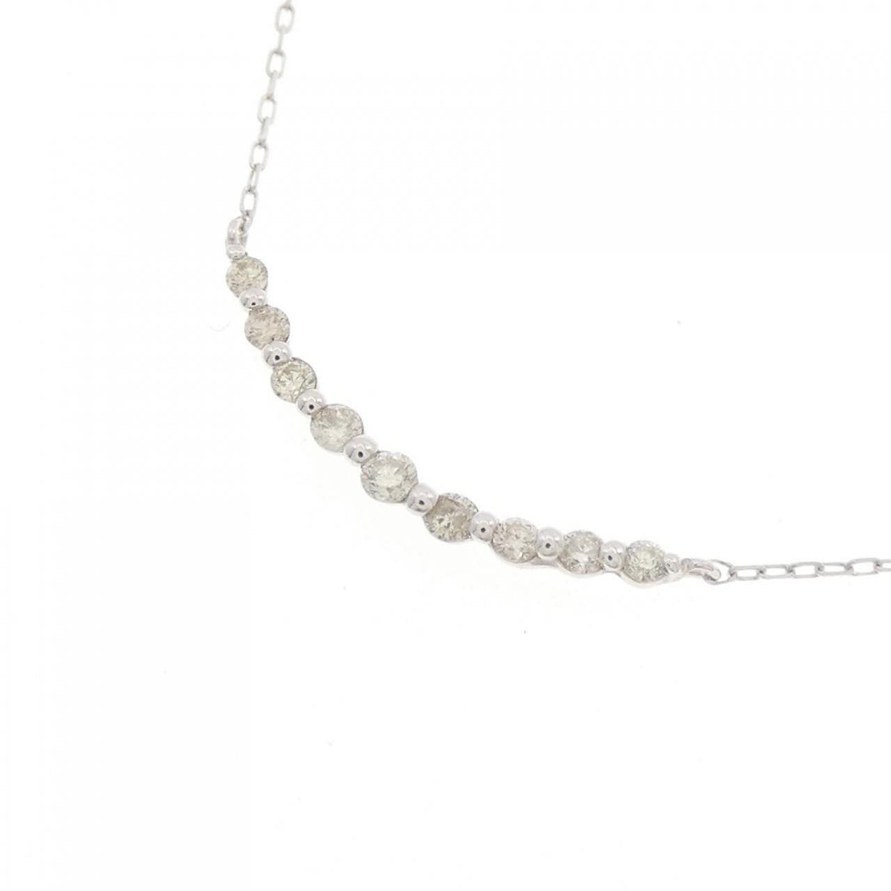 K18WG ダイヤモンド ネックレス 0.10CT