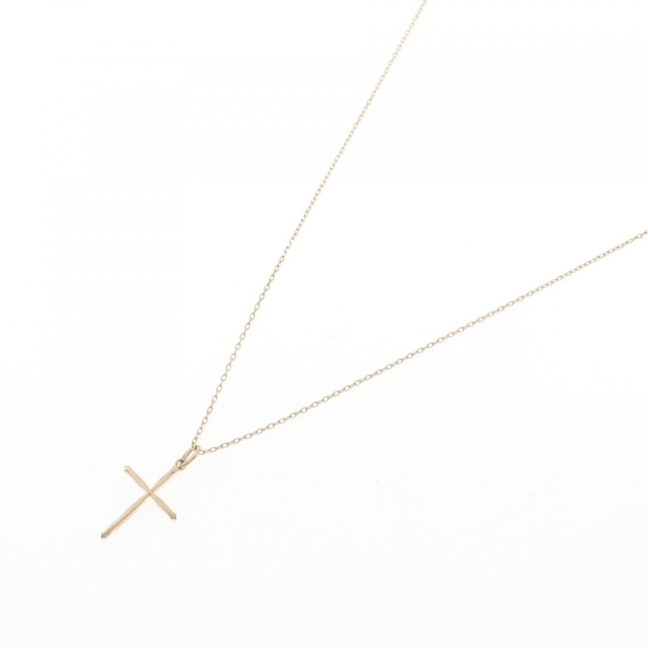 K10YG クロス ネックレス