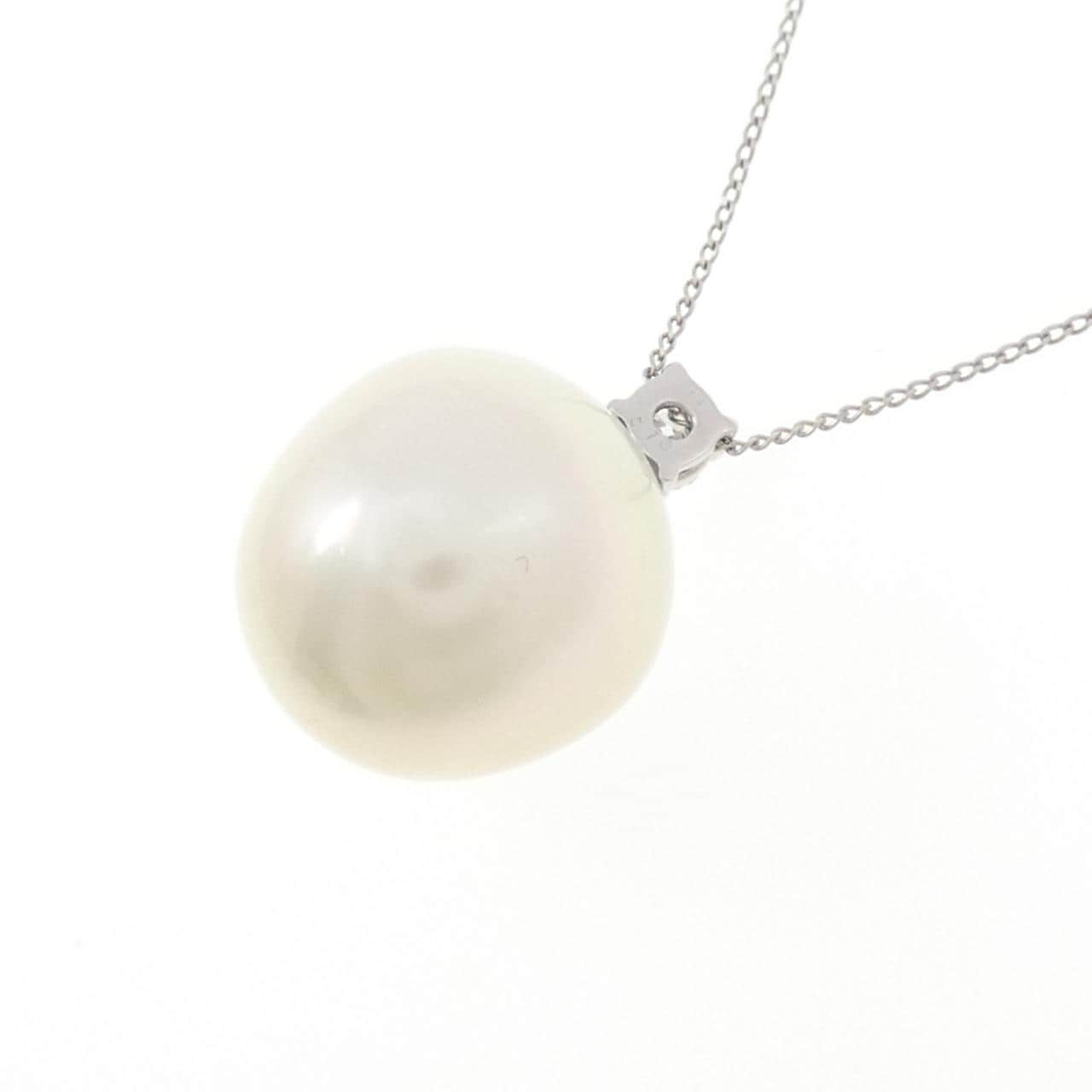 PT950/PT850 白蝶パール ネックレス 13.3mm