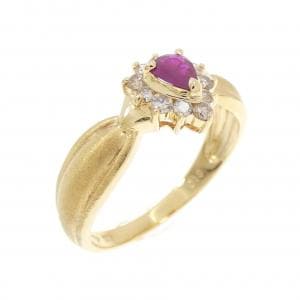 K18YG ルビー リング