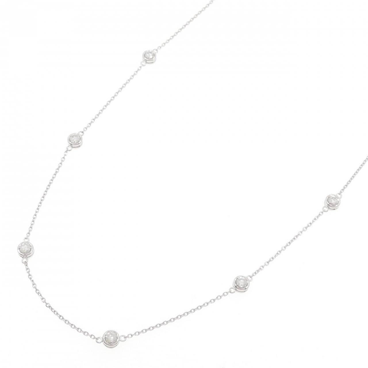 K18WG ダイヤモンド ネックレス 0.50CT