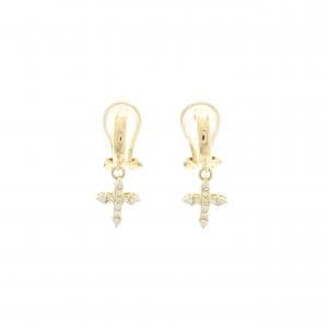 スタージュエリー クロス ダイヤモンド イヤリング 0.16CT