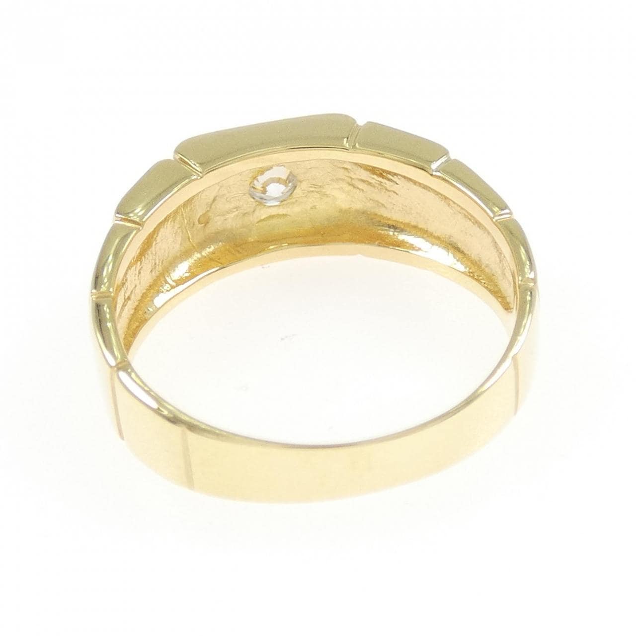 K18YG/PT900 ダイヤモンド リング 0.11CT