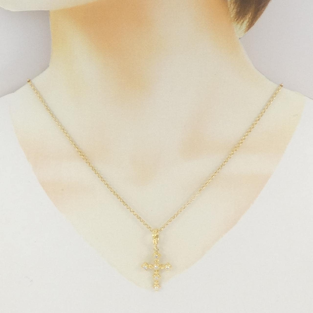 アーカー メモリアルクロス ネックレス 0.22CT
