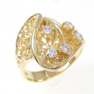 K18YG ダイヤモンド リング 0.24CT