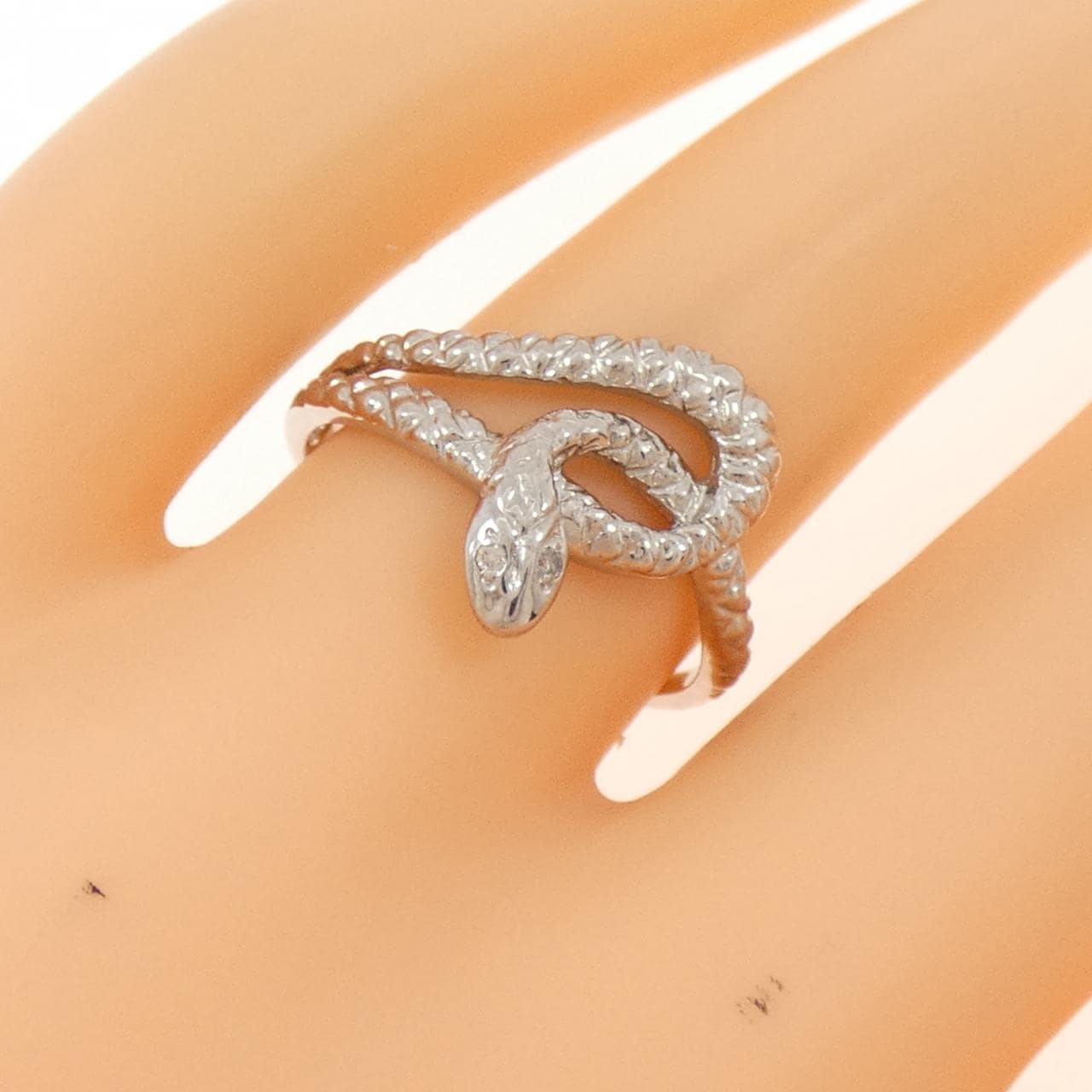 PT900 スネーク ダイヤモンド リング 0.01CT