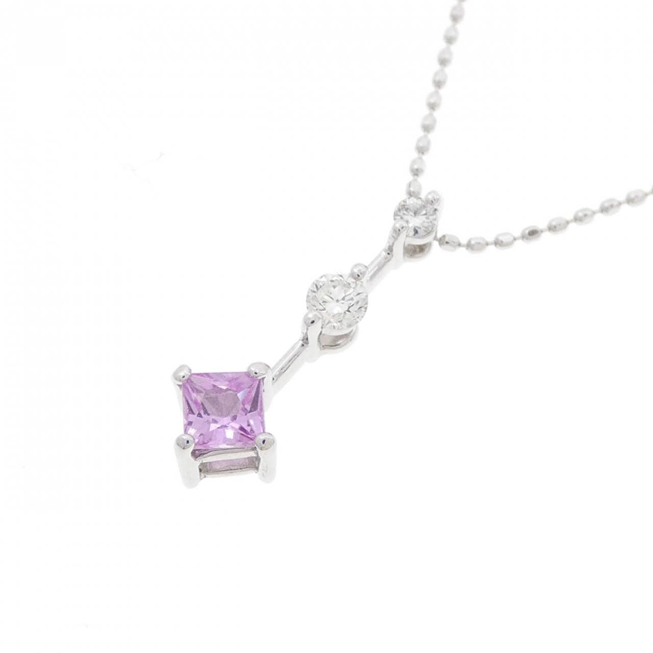 K18WG サファイヤ ネックレス 0.24CT