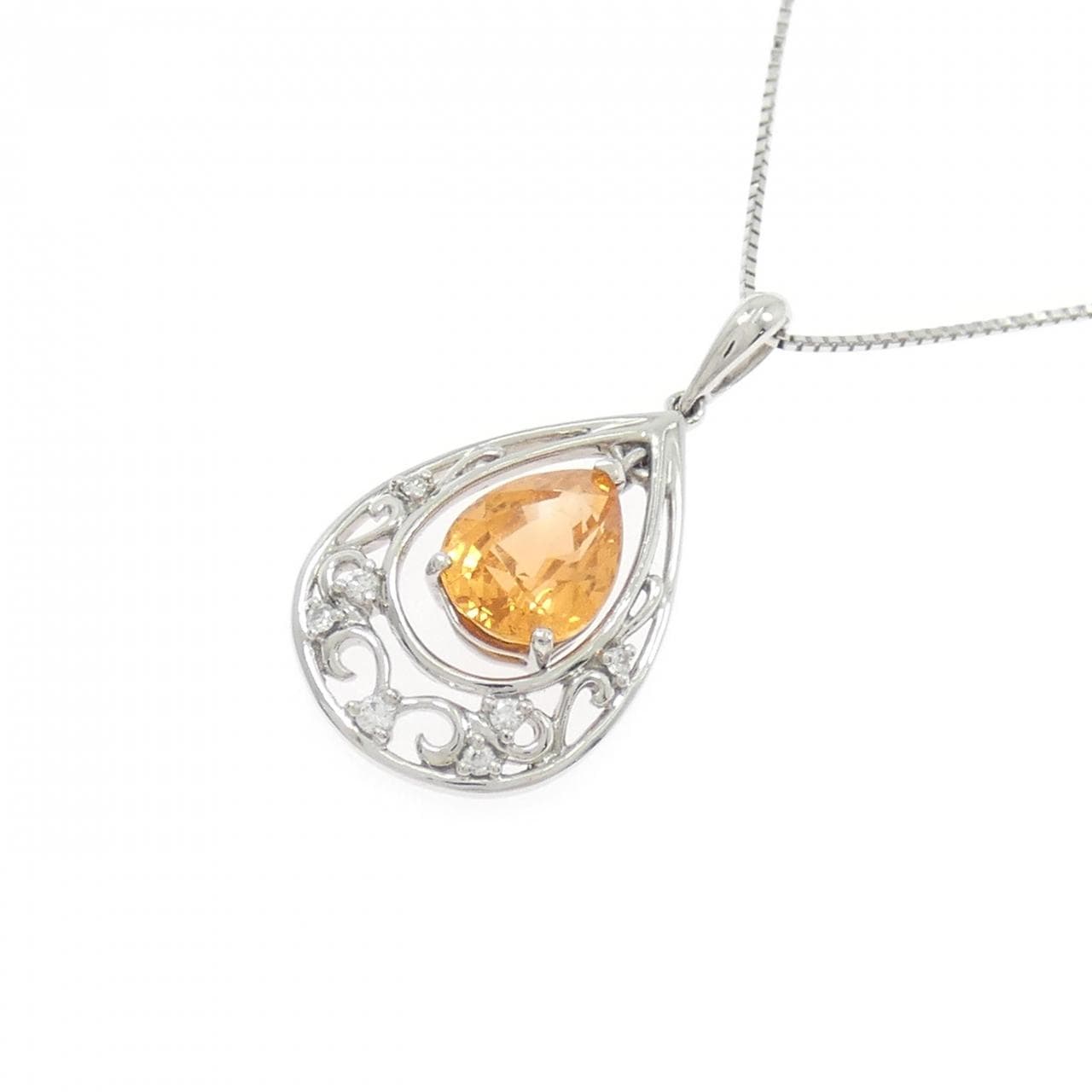 PT900/PT850 ガーネット ネックレス 2.42CT