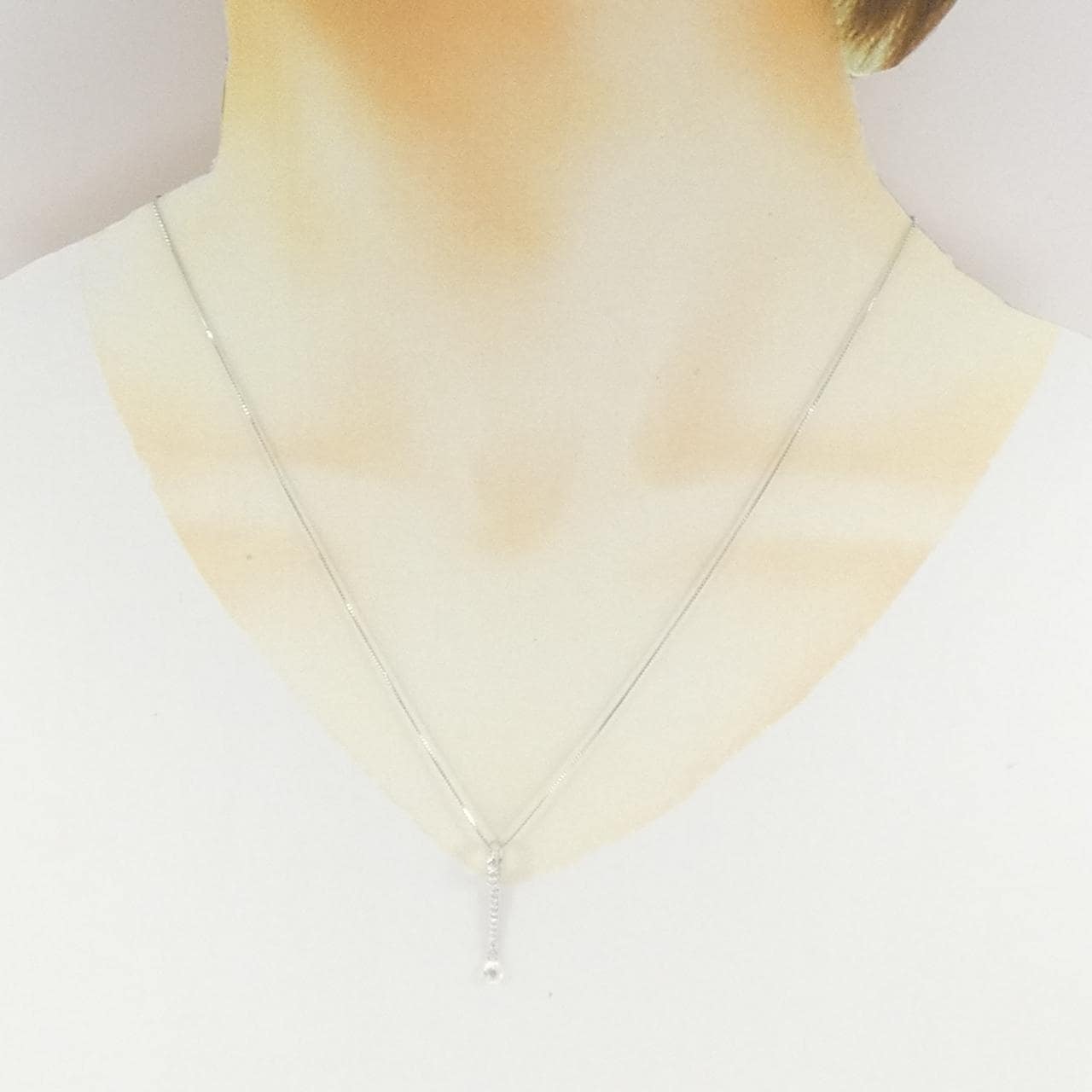 K18WG ダイヤモンド ネックレス 0.558CT